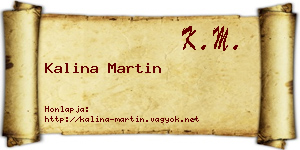 Kalina Martin névjegykártya