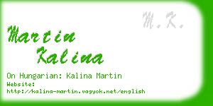 martin kalina business card